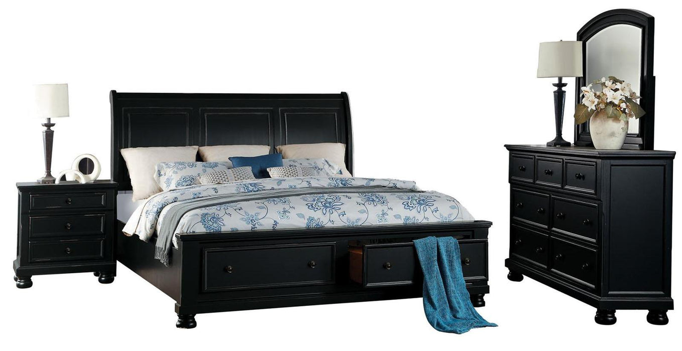 Laurelin Mirror in Black 1714BK-6 - Home Furniture And More (Brentwood, MD)