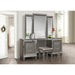 Tamsin 3pcs Vanity Dresser with Mirror in Silver Grey Metallic 1616-15 - Home Furniture And More (Brentwood, MD)