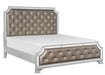 Avondale Queen Upholstered Panel Bed in Silver 1646-1* - Home Furniture And More (Brentwood, MD)