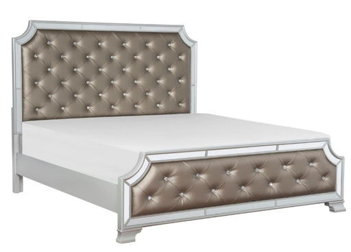 Avondale Queen Upholstered Panel Bed in Silver 1646-1* - Home Furniture And More (Brentwood, MD)