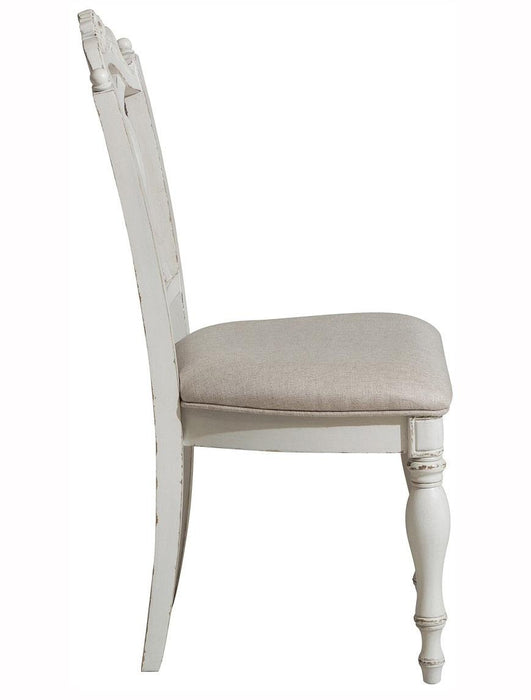 Cinderella Chair in Antique White with Grey Rub-Through 1386NW-11C - Home Furniture And More (Brentwood, MD)