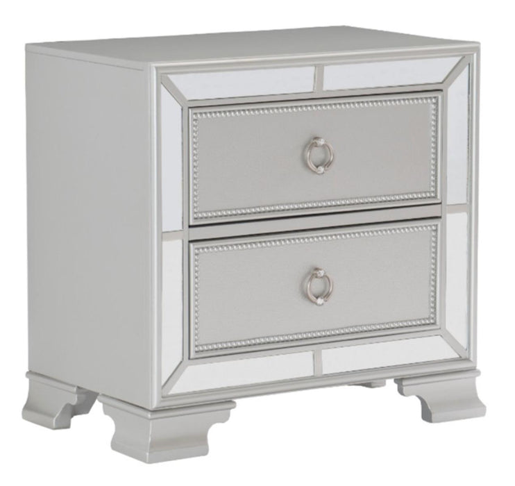 Avondale Nightstand in Silver 1646-4 - Home Furniture And More (Brentwood, MD)