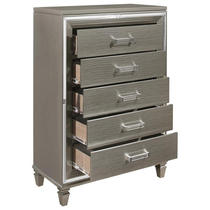 Tamsin Chest in Silver Grey Metallic 1616-9 - Home Furniture And More (Brentwood, MD)