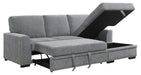 Morelia 2pc Sectional with Pull Out Bed and Right Chaise in Dark Gray 9468DG*2RC2L - Home Furniture And More (Brentwood, MD)