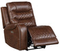 Putnam Power Left Side Reclining Chair with USB Port in Brown 9405BR-LRPW - Home Furniture And More (Brentwood, MD)