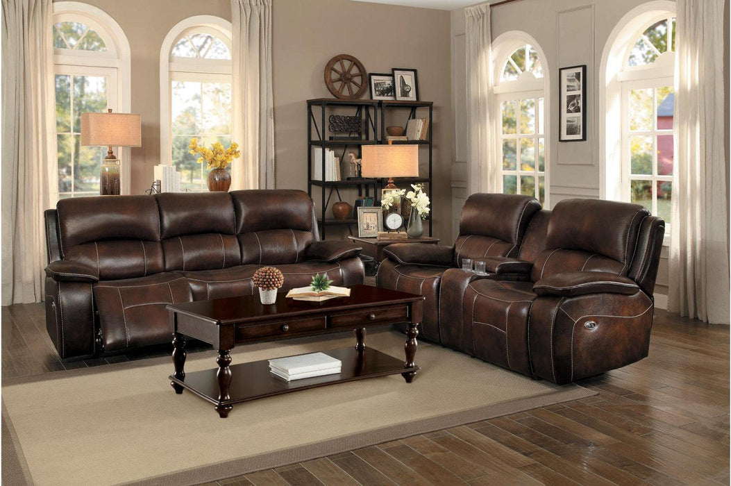 Mahala Double Reclining Loveseat in Brown 8200BRW-2 - Home Furniture And More (Brentwood, MD)