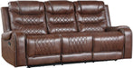 Putnam Double Reclining Sofa with Drop-Down in Brown 9405BR-3 - Home Furniture And More (Brentwood, MD)