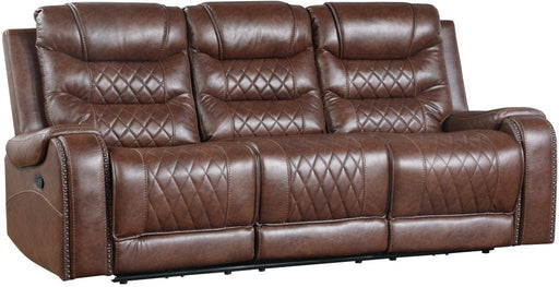 Putnam Double Reclining Sofa with Drop-Down in Brown 9405BR-3 - Home Furniture And More (Brentwood, MD)