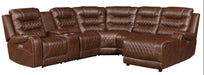 Putnam Corner Seat in Brown 9405BR-CR - Home Furniture And More (Brentwood, MD)