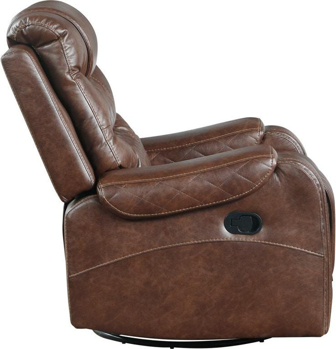 Putnam Swivel Glider Reclining Chair in Brown 9405BR-1 - Home Furniture And More (Brentwood, MD)