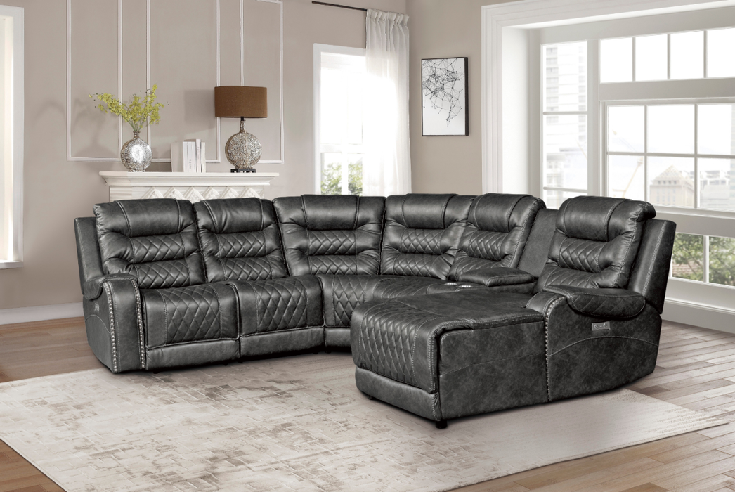 Putnam Power Right Side Reclining Chaise with USB Port in Gray 9405GY-RCPW - Home Furniture And More (Brentwood, MD)