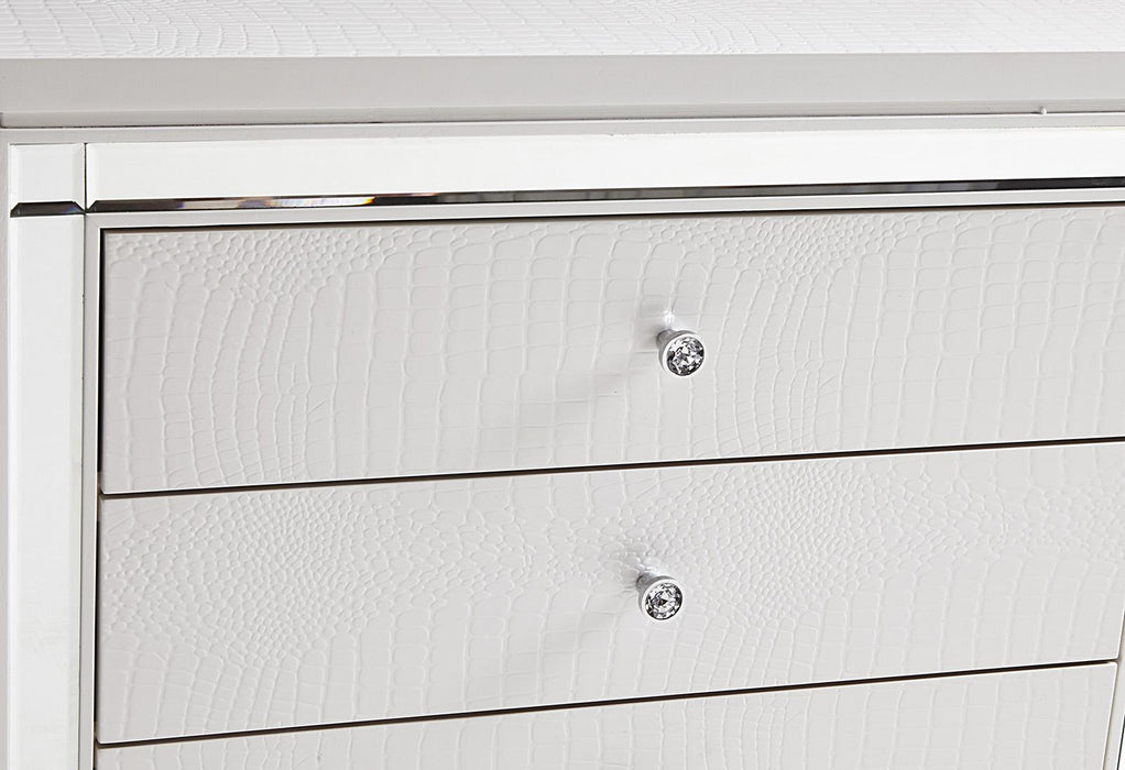 Alonza 3 Drawer Nightstand in White 1845-4 - Home Furniture And More (Brentwood, MD)