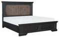 Bolingbrook King Upholstered Storage Platform Bed in Coffee 1647K-1EK* - Home Furniture And More (Brentwood, MD)