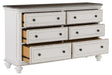 Baylesford Dresser in Two Tone 1624W-5 - Home Furniture And More (Brentwood, MD)