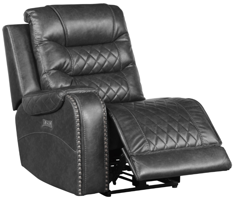 Putnam Power Left Side Reclining Chair with USB Port in Gray 9405GY-LRPW - Home Furniture And More (Brentwood, MD)