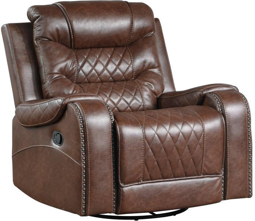 Putnam Swivel Glider Reclining Chair in Brown 9405BR-1 - Home Furniture And More (Brentwood, MD)