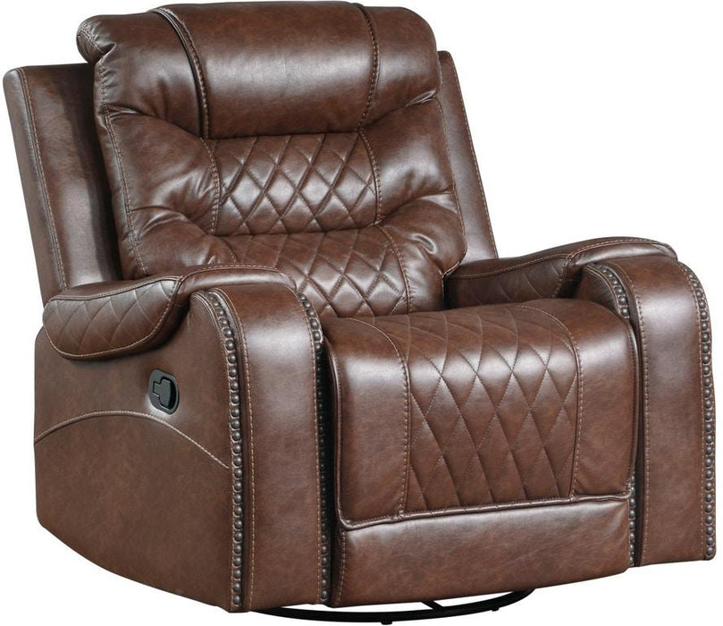 Putnam Swivel Glider Reclining Chair in Brown 9405BR-1 - Home Furniture And More (Brentwood, MD)