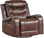 Putnam Swivel Glider Reclining Chair in Brown 9405BR-1 - Home Furniture And More (Brentwood, MD)