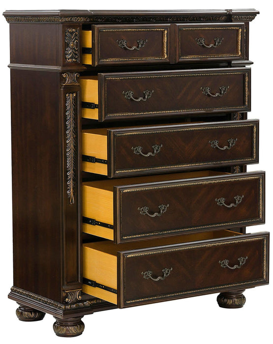 Catalonia 5 Drawer Chest in Cherry 1824-9 - Home Furniture And More (Brentwood, MD)