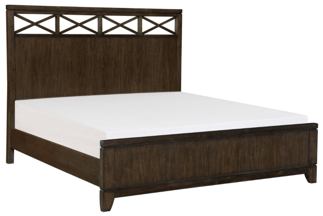 Griggs Queen Panel Bed in Dark Brown 1669-1* - Home Furniture And More (Brentwood, MD)