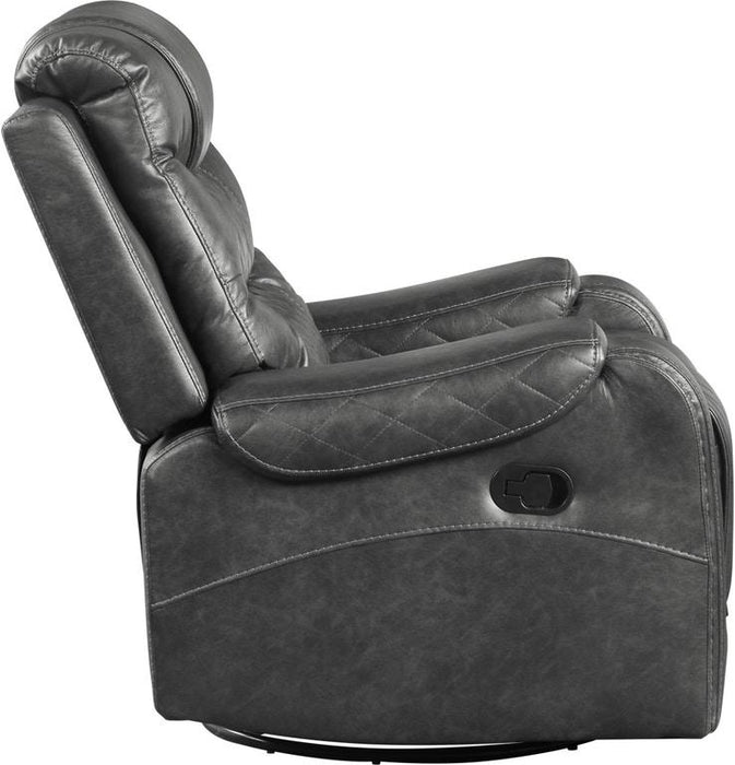 Putnam Swivel Glider Reclining Chair in Gray 9405GY-1 - Home Furniture And More (Brentwood, MD)