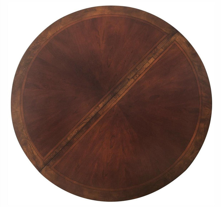 Deryn Park Round Dining Table in Dark Cherry 2243-76* - Home Furniture And More (Brentwood, MD)