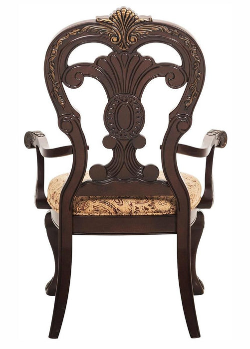 Deryn Park Arm Chair in Dark Cherry (Set of 2) - Home Furniture And More (Brentwood, MD)