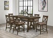 Levittown Counter Height Table in Brown 5757-36 - Home Furniture And More (Brentwood, MD)