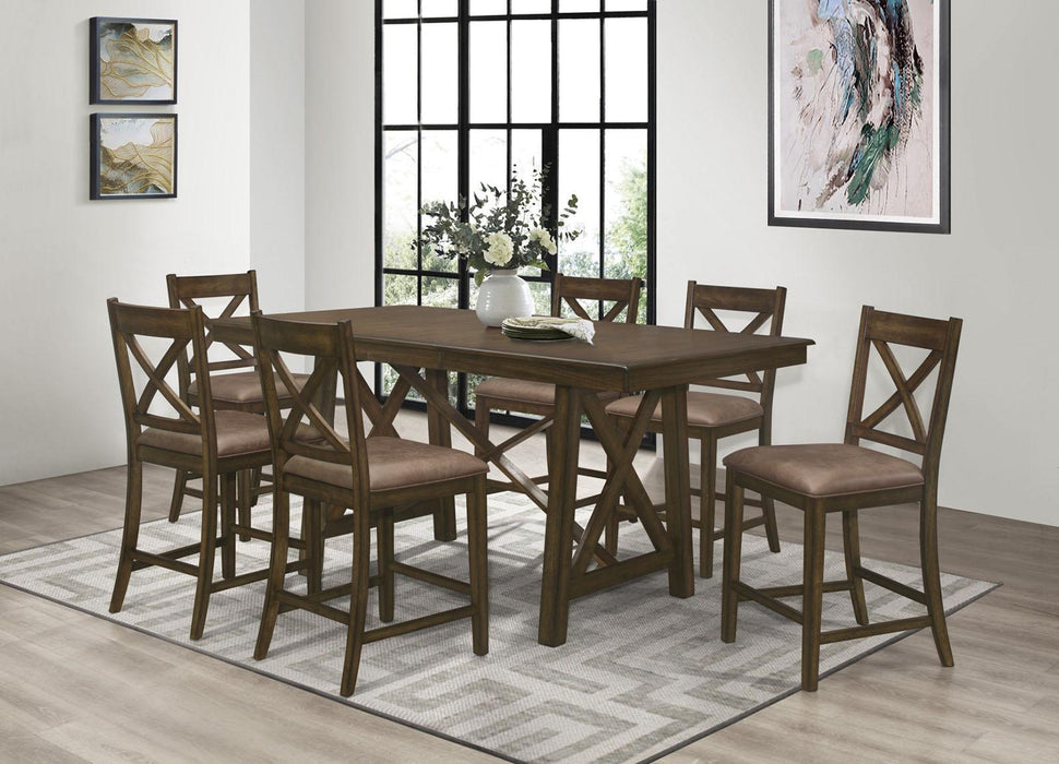 Levittown Counter Height Chair in Brown (Set of 2) 5757-24 - Home Furniture And More (Brentwood, MD)