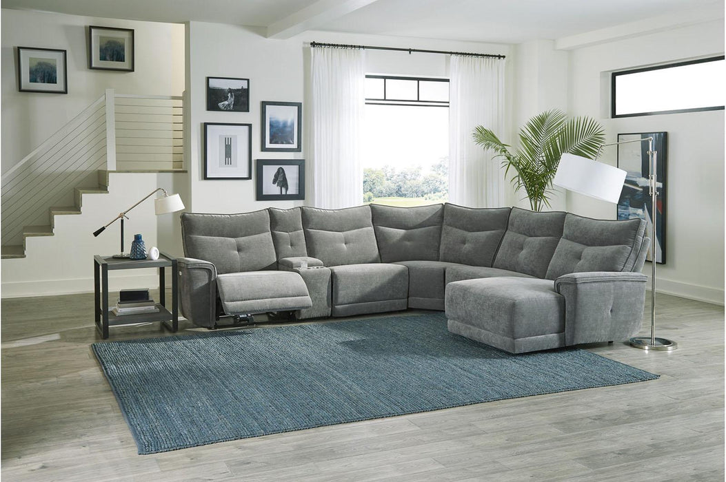 Tesoro Right Side Chaise in Dark Gray 9509DG-5R - Home Furniture And More (Brentwood, MD)