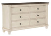 Weaver Dresser in Two Tone 1626-5 - Home Furniture And More (Brentwood, MD)