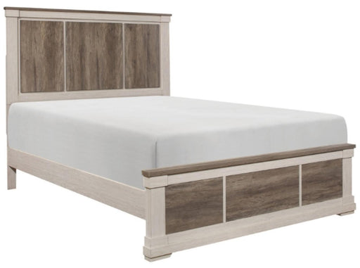 Arcadia Full Panel Bed in White & Weathered Gray 1677F-1* - Home Furniture And More (Brentwood, MD)