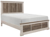 Arcadia King Panel Bed in White & Weathered Gray 1677K-1EK* - Home Furniture And More (Brentwood, MD)