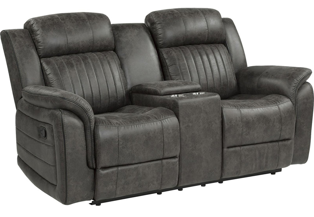 Centeroak Double Reclining Loveseat in Gray 9479BRG-2 - Home Furniture And More (Brentwood, MD)