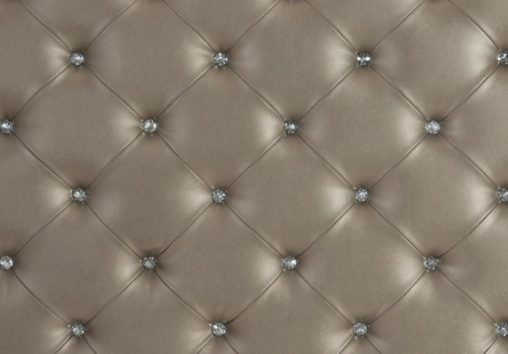 Avondale Queen Upholstered Panel Bed in Silver 1646-1* - Home Furniture And More (Brentwood, MD)