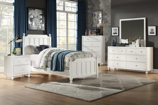 Wellsummer Twin Panel Bed in White 1803WT-1* - Home Furniture And More (Brentwood, MD)