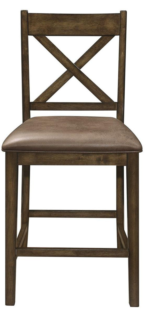 Levittown Counter Height Chair in Brown (Set of 2) 5757-24 - Home Furniture And More (Brentwood, MD)