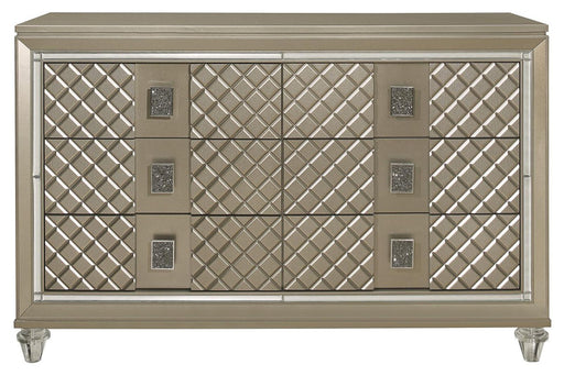 Youth Loudon 6 Drawer Dresser in Champagne Metallic B1515-5 - Home Furniture And More (Brentwood, MD)