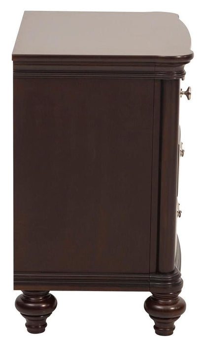 Marston 3 Drawer Nightstand in Dark Cherry 2615DC-4 - Home Furniture And More (Brentwood, MD)