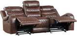 Putnam Power Double Reclining Sofa with Drop-Down in Brown 9405BR-3PW - Home Furniture And More (Brentwood, MD)