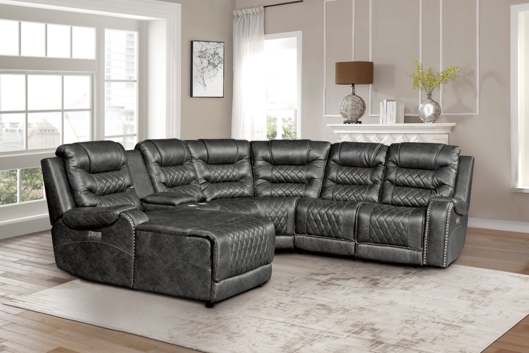 Putnam Power Left Side Reclining Chaise with USB Port in Gray 9405GY-LCPW - Home Furniture And More (Brentwood, MD)
