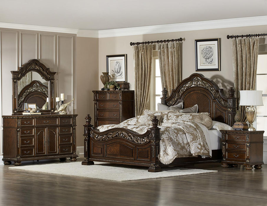Catalonia 3 Drawer Nightstand in Cherry 1824-4 - Home Furniture And More (Brentwood, MD)
