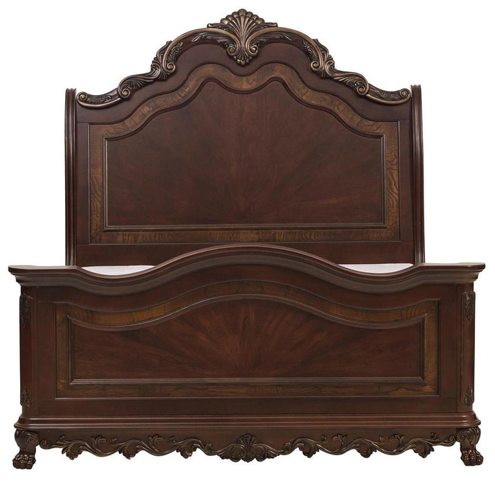 Deryn Park Queen Sleigh Bed in Cherry 2243SL-1 - Home Furniture And More (Brentwood, MD)