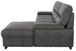 Michigan Sectional with Pull Out Bed and Right Chaise in Dark Gray 9407DG*2RC3L - Home Furniture And More (Brentwood, MD)