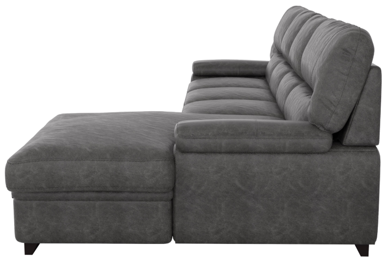 Michigan Sectional with Pull Out Bed and Right Chaise in Dark Gray 9407DG*2RC3L - Home Furniture And More (Brentwood, MD)