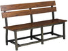Holverson Bench w/ Back in Rustic Brown 1715-BH - Home Furniture And More (Brentwood, MD)