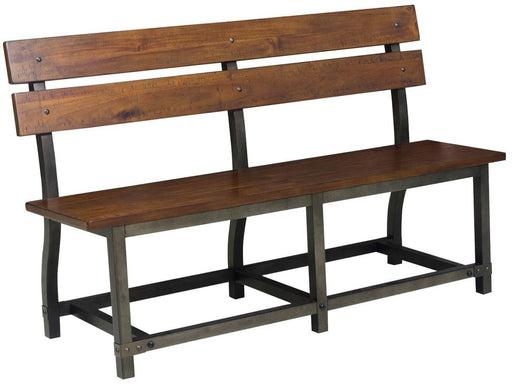 Holverson Bench w/ Back in Rustic Brown 1715-BH - Home Furniture And More (Brentwood, MD)