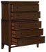 Frazier Chest in Dark Cherry 1649-9 - Home Furniture And More (Brentwood, MD)