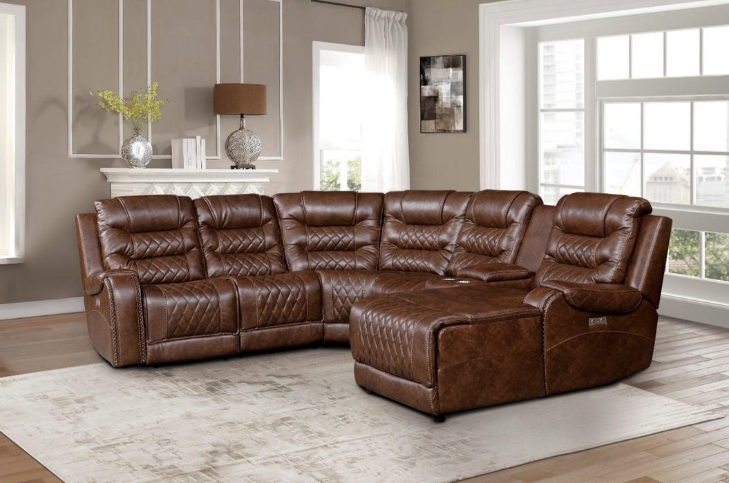 Putnam Power Armless Reclining Chair in Brown 9405BR-ARPW - Home Furniture And More (Brentwood, MD)
