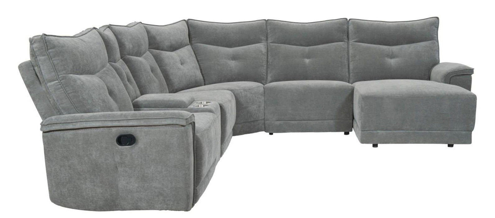 Tesoro Right Side Chaise in Dark Gray 9509DG-5R - Home Furniture And More (Brentwood, MD)